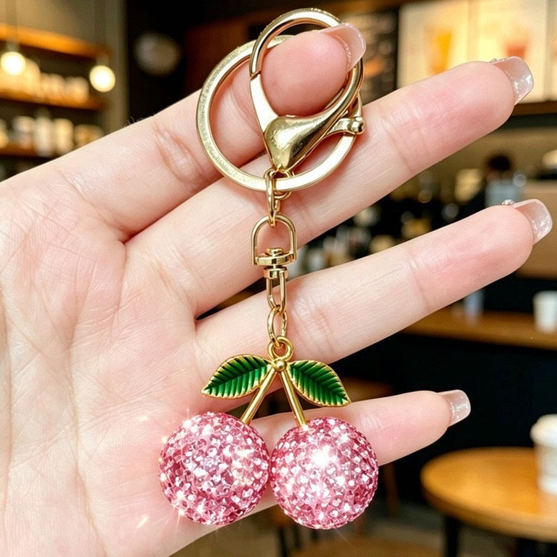 Glamorous keychain with sparkling cherries Kalsten