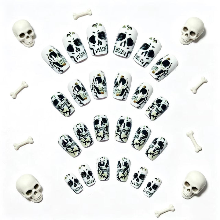 Artistic Skull-Themed Nail Art Kalsten