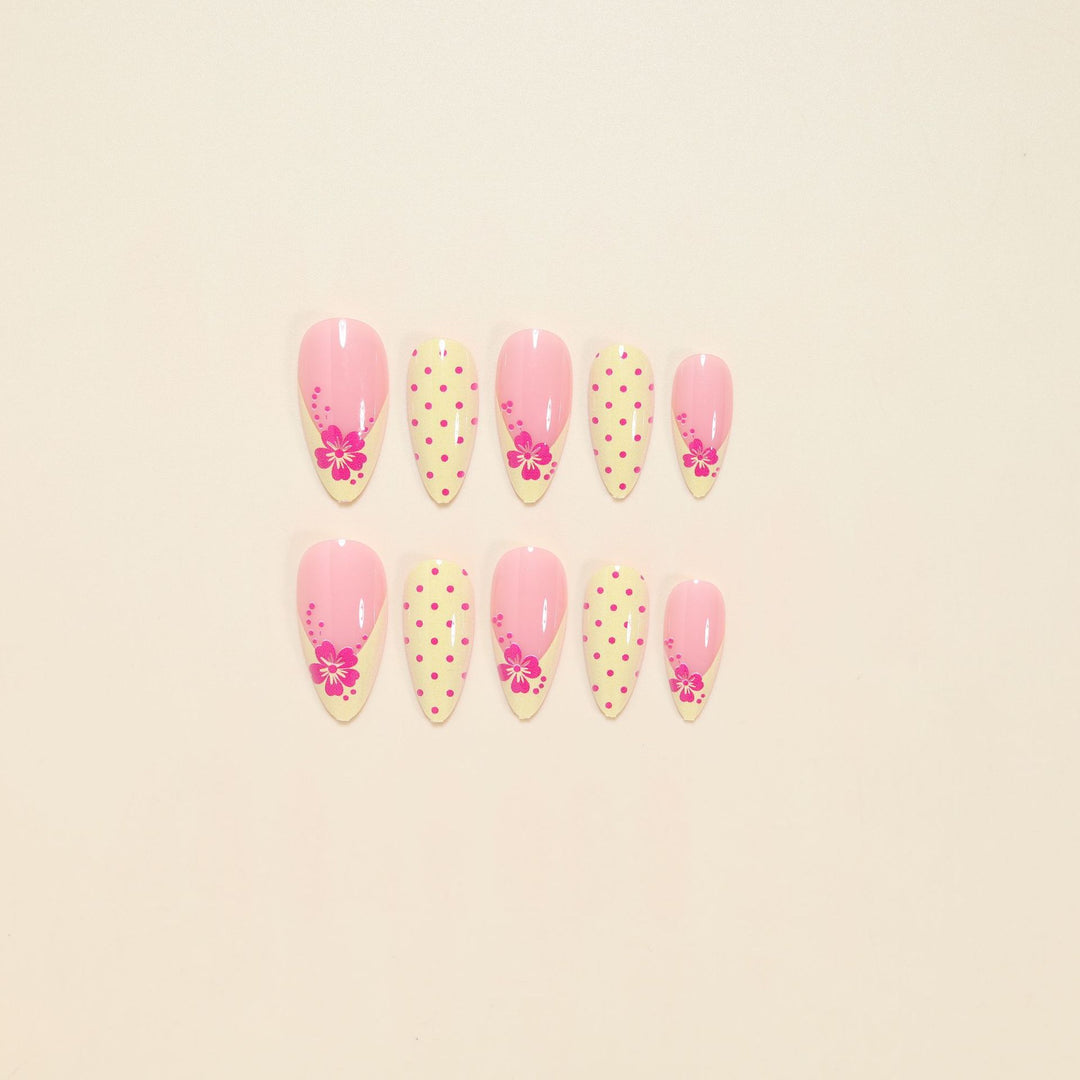Elegant Floral Stiletto Nail Art Tips Kalsten