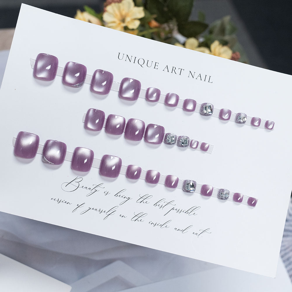 Elegant Rhinestone-Accented Pedicure Nail Art