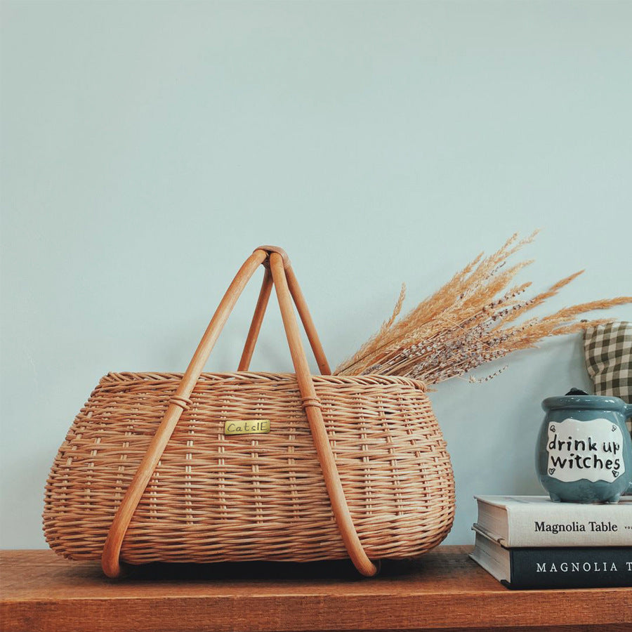 Handmade basket with ergonomic handle Kalsten
