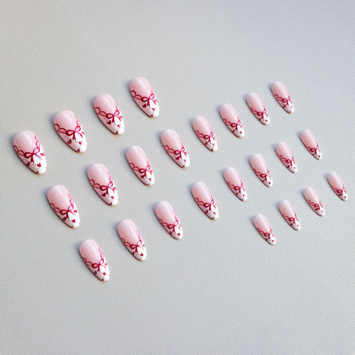 Artistic Heart Motif Nail Art
