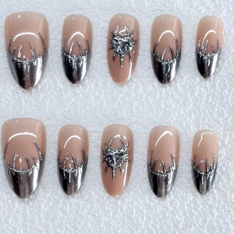 Artificial nails with metallic accents Kalsten