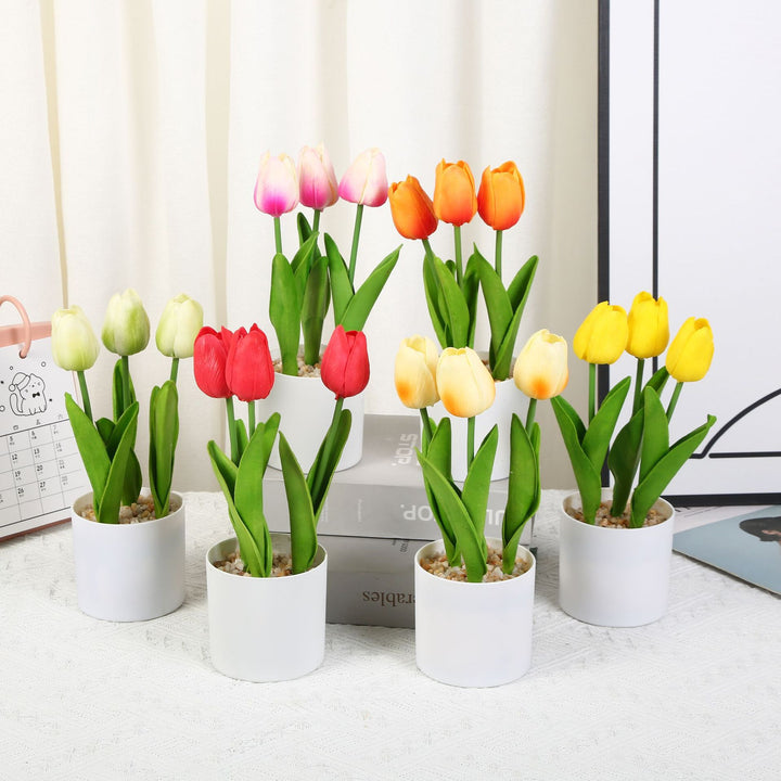 Realistic Tulip Flower Arrangement
