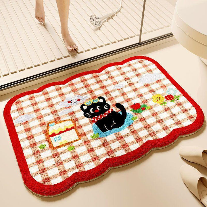 Cute Dog-Themed Plush Bath Mat Kalsten