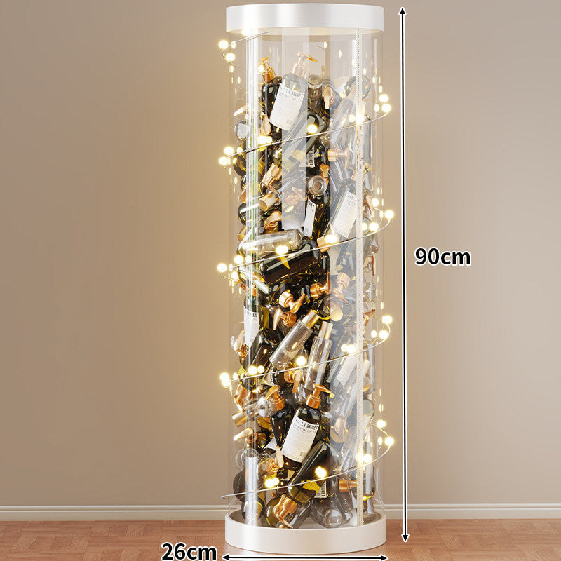 Tall Clear Acrylic Vertical Display Cylinder for Mini Perfume & Sample Bottle Collection