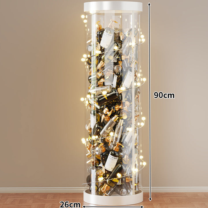 Tall Clear Acrylic Vertical Display Cylinder for Mini Perfume & Sample Bottle Collection