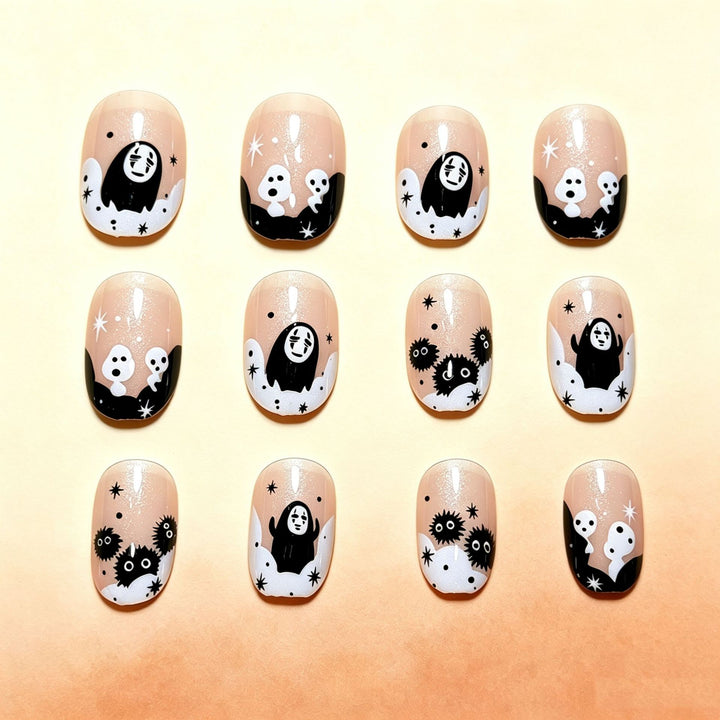 Halloween-Themed Fun Press-On Nail Art Kalsten