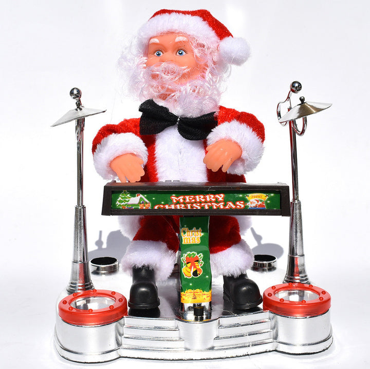Parachuting Santa Claus Hanging Christmas Ornament With Fabric Canopy And Decorative Suspension Cords