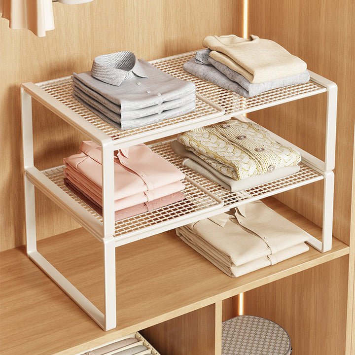 Adjustable Metal Closet Shelf Riser Organizer