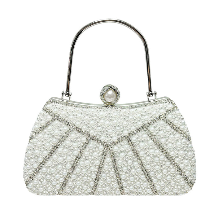 Pearlescent Beaded Evening Clutch