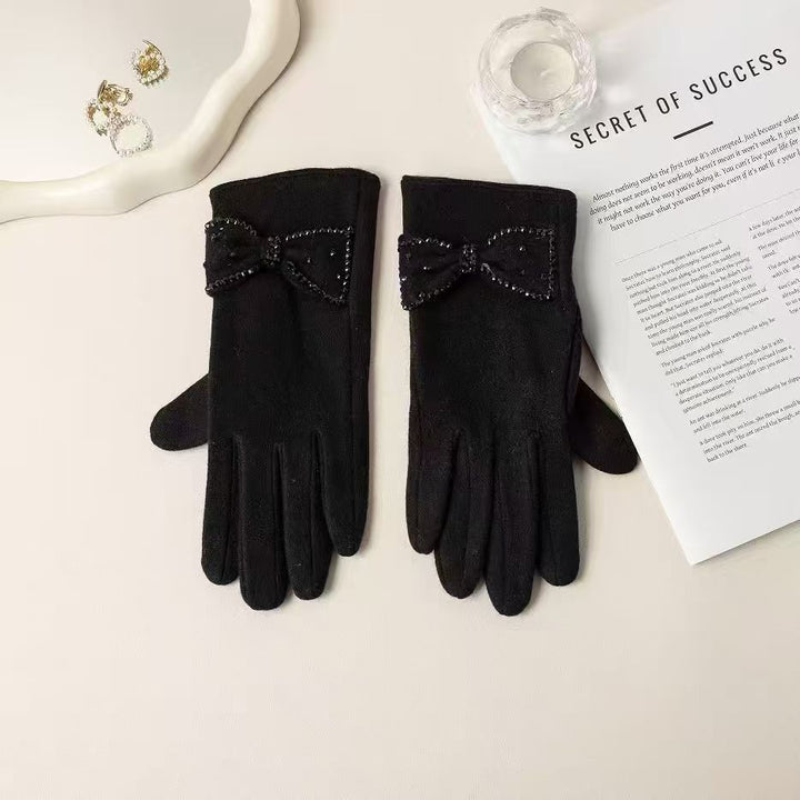 Elegant Bow Detail Touchscreen Gloves Kalsten