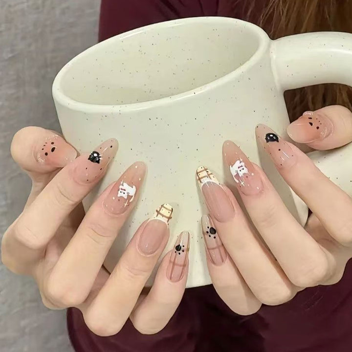Artistic Floral Design Press-On Nail Set Kalsten