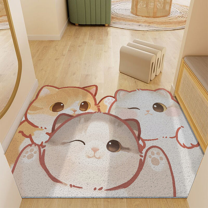 Cartoon-Themed Plush Bath Mat