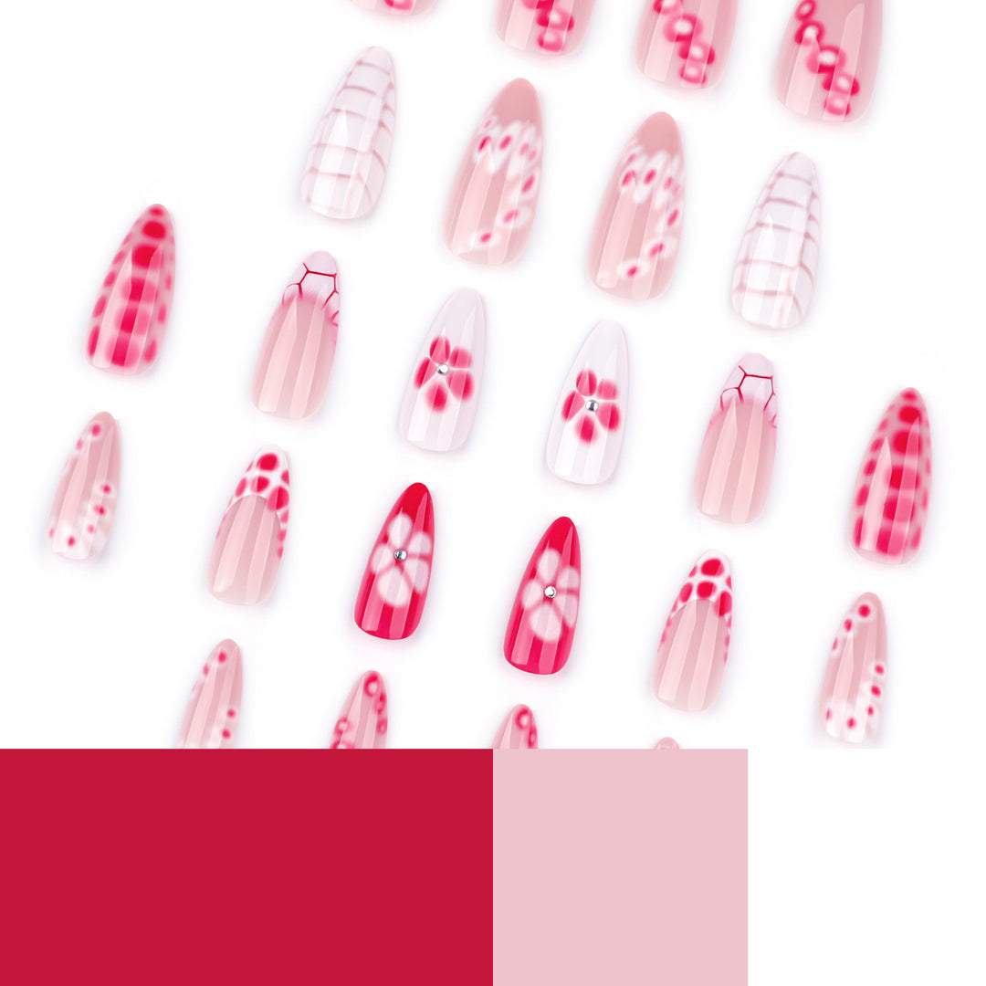 Artistically designed nail extensions in modern design Kalsten