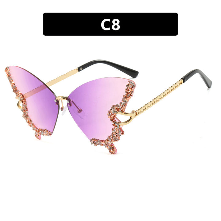 Women's large cat-eye sunglasses with sparkling rhinestone embellishment and elegant frame Kalsten