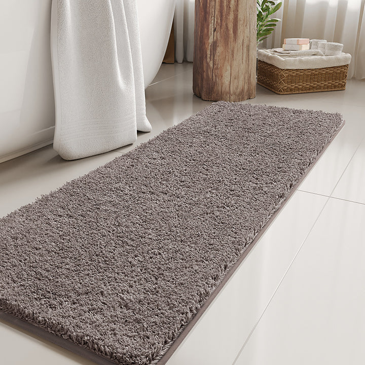 Plush Textured Bathroom Runner