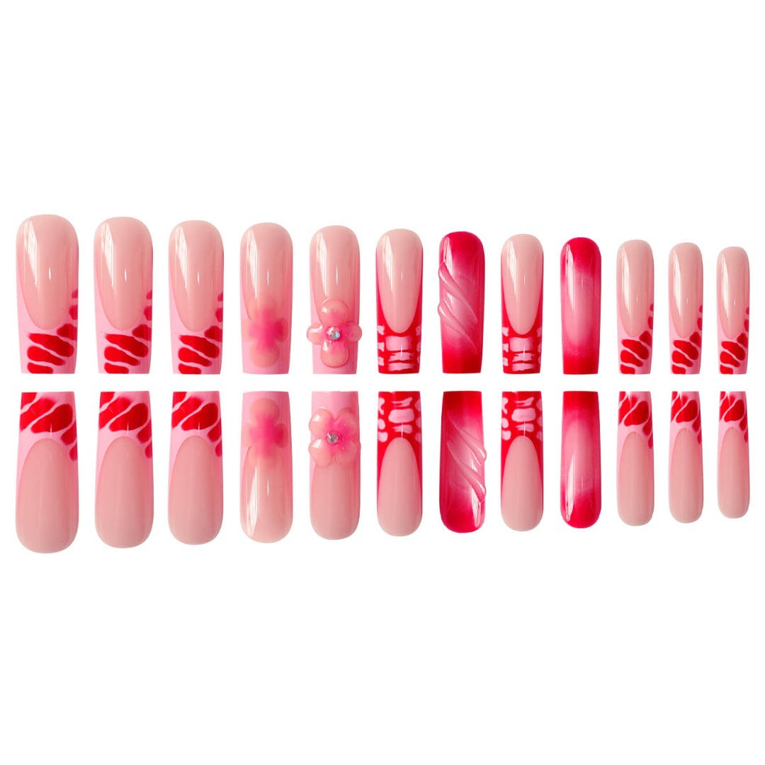 Glamorous Floral Press-On Nails Set Kalsten