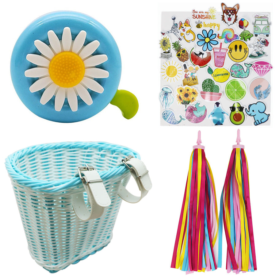 Playful basket with colorful appliqués Kalsten