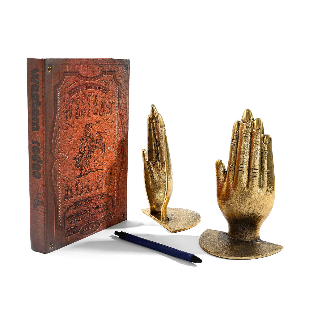 Decorative Hand-Shaped Bookends
