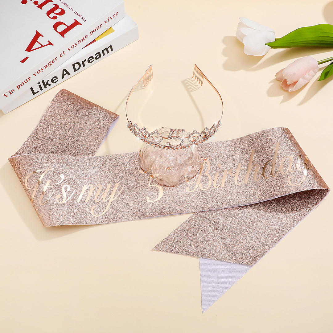 Ladies Crystal Princess Crown with 30 & Fabulous lettering Kalsten
