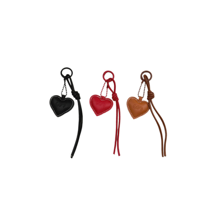 Leather Heart Charm Keychain Kalsten