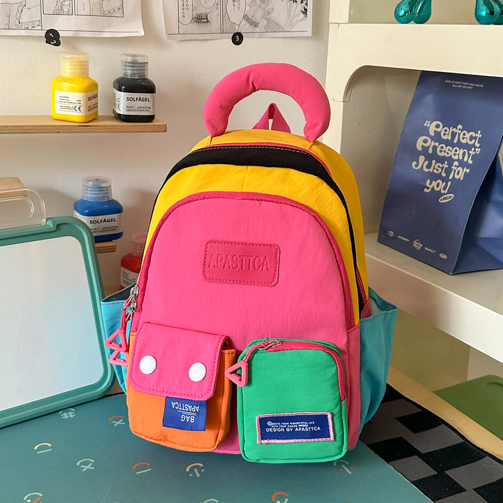 Colorful Multi-Compartment Casual Backpack Kalsten