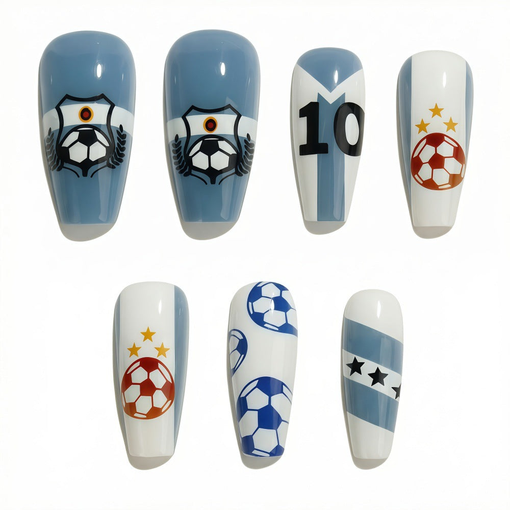 Football motif art nails Kalsten