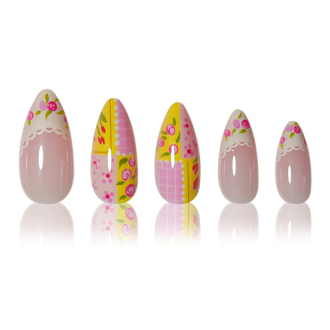 Artistic Floral Nail Enhancements Kalsten