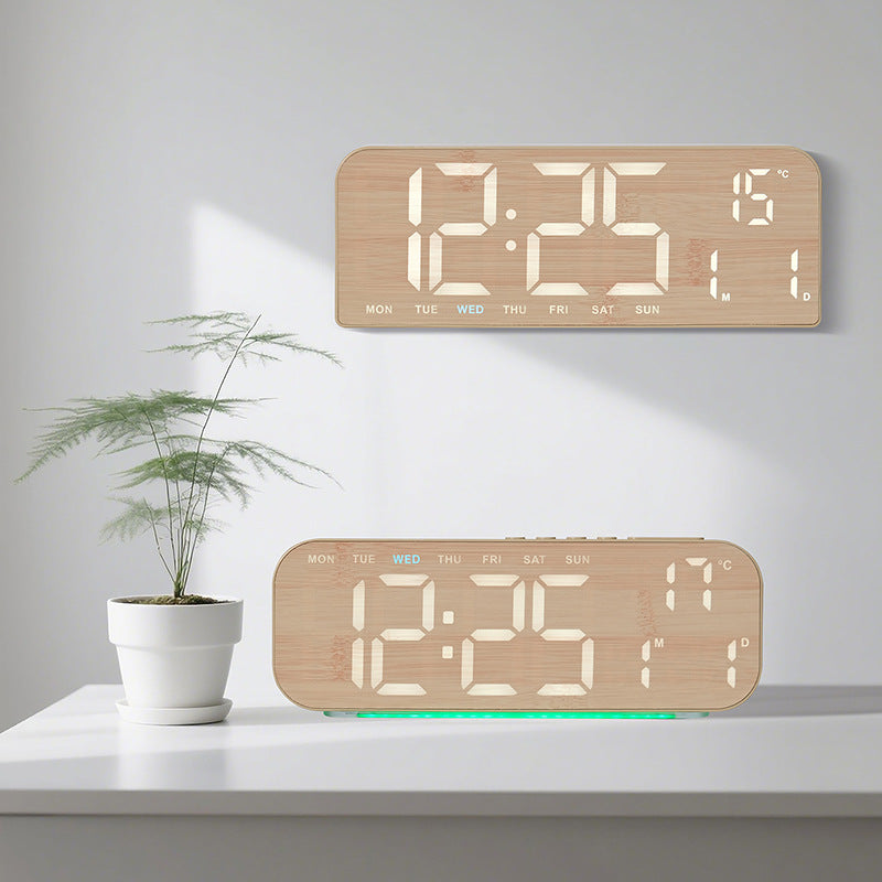 Digital Multi-Function Alarm Clock in Modern Textile Design Kalsten