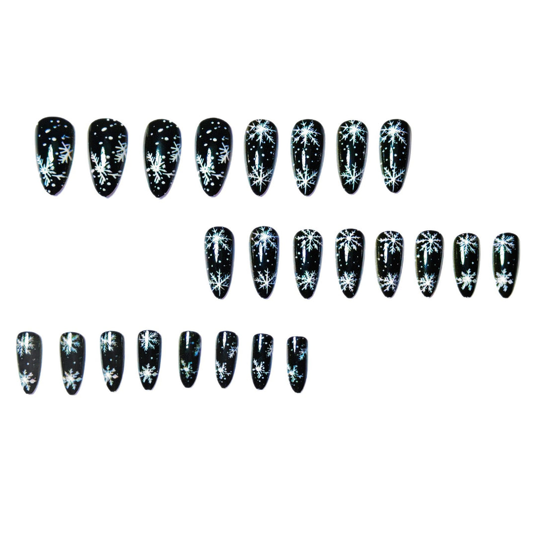 Artistic Winter Snowflake Nail Art Kalsten