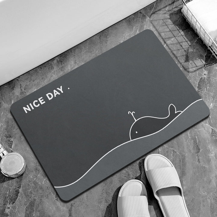 Playful Cat-Themed Bath Mat