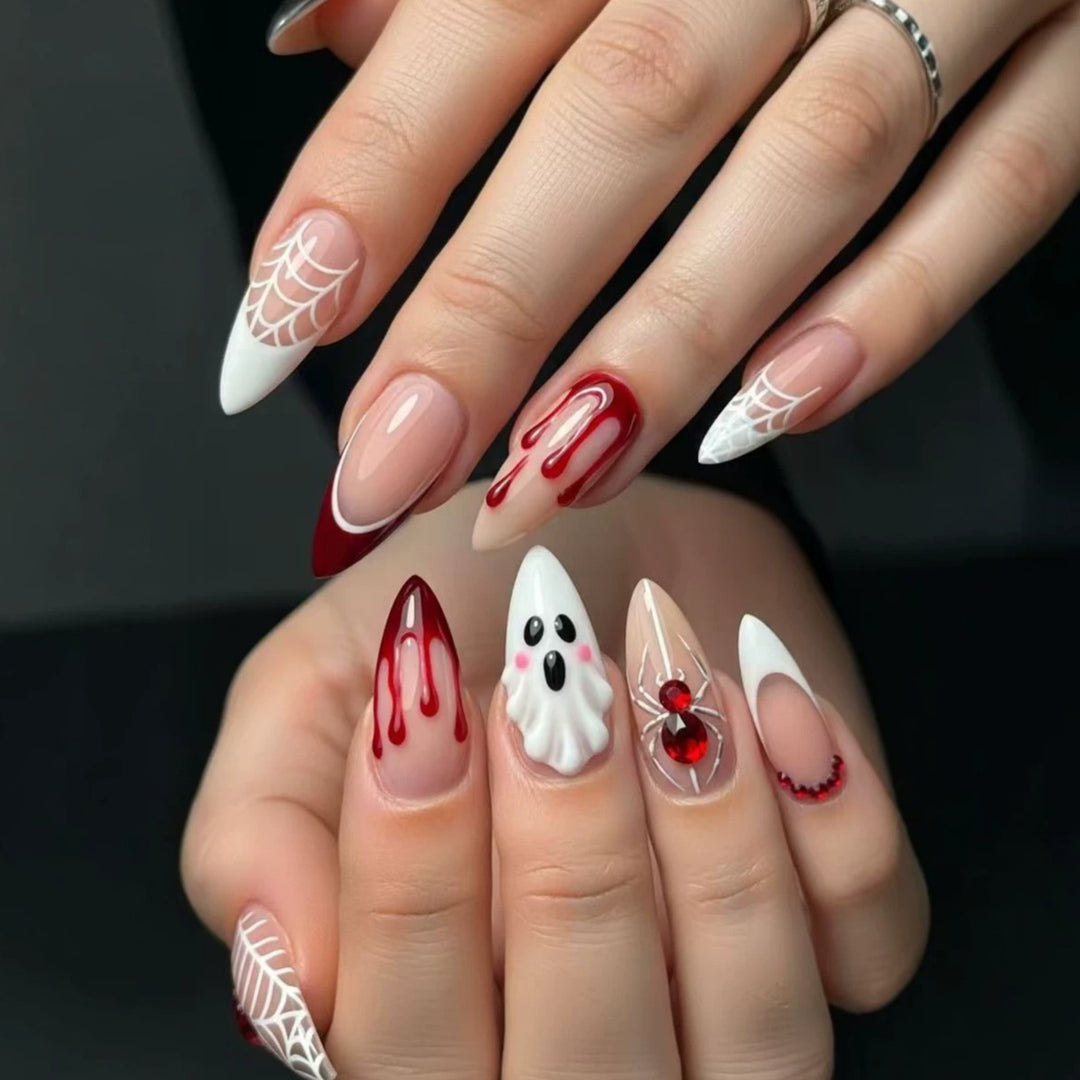 Thematic Halloween Press-On Nail Art Set
