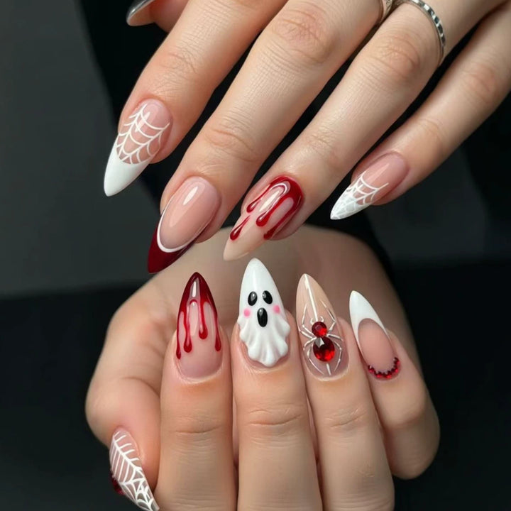 Thematic Halloween Press-On Nail Art Set