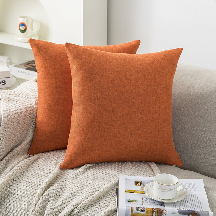 Square Textured Linen Cushion Cover With Hidden Zipper And Removable Insert Support