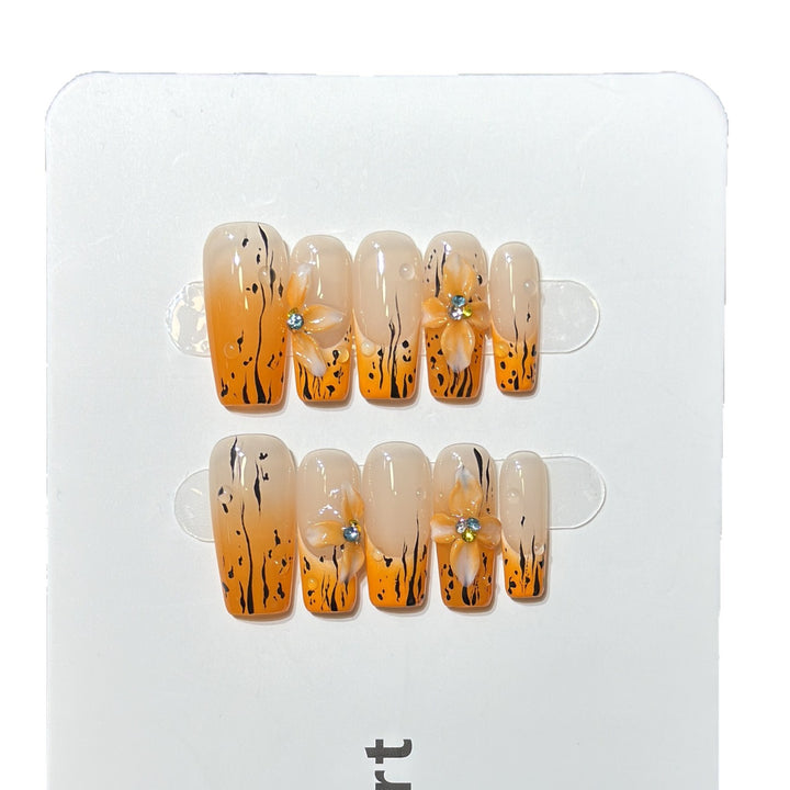 Floral Ombre Press-On Nail Set Kalsten
