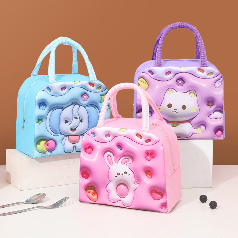 Cute Cartoon-Themed Insulated Lunch Bag