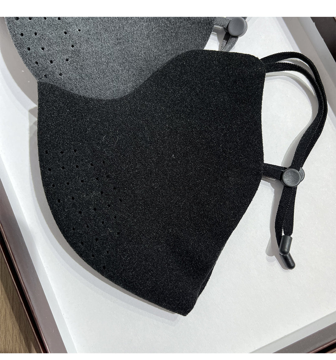Sueded Reusable Face Mask with Breathable Perforation & Adjustable Ear Loops Kalsten