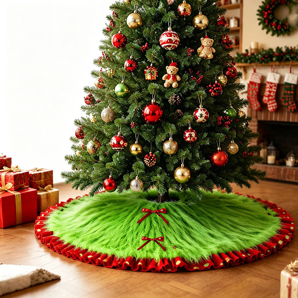 Luxury Faux Fur Christmas Tree Skirt