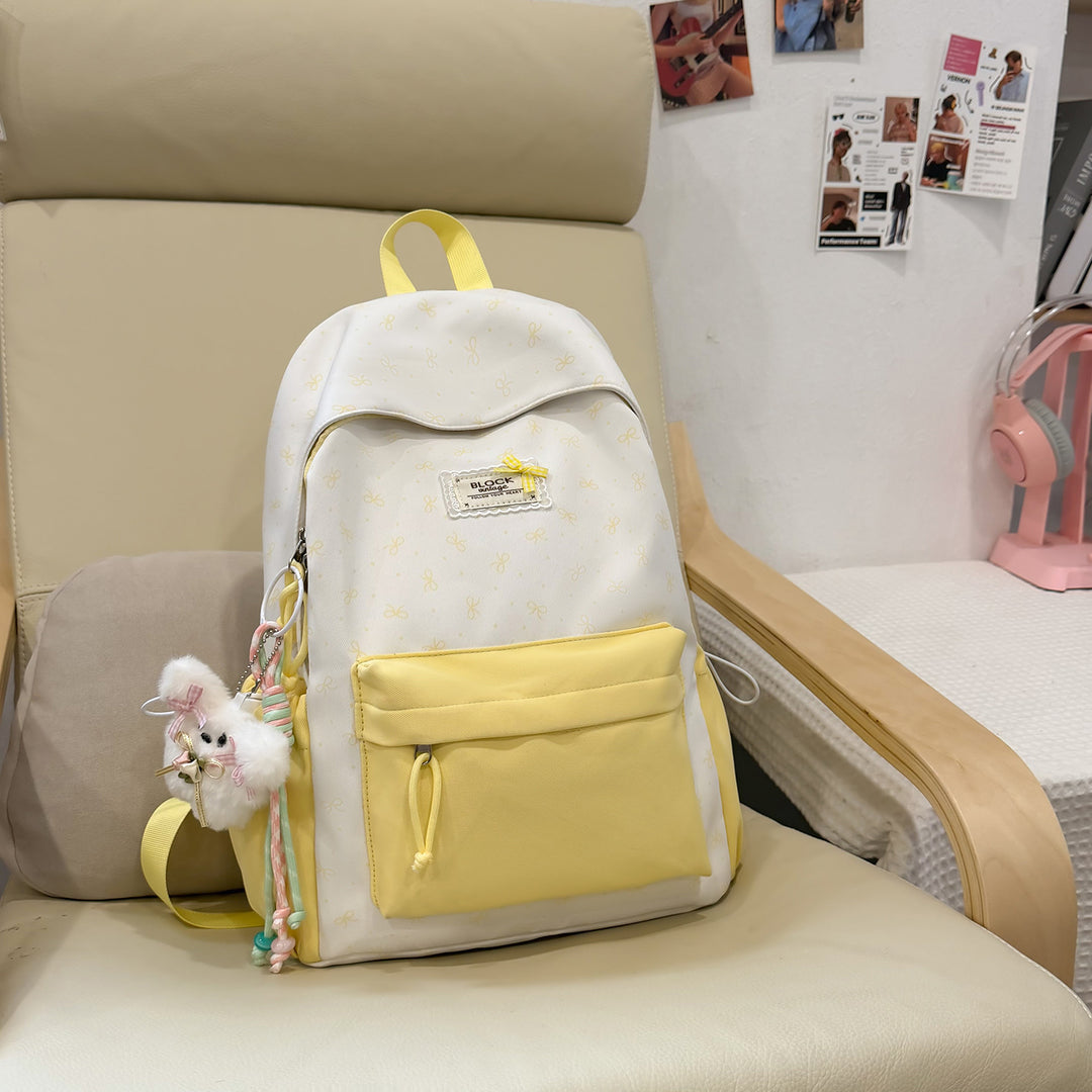 Stylish Printed Backpack with Fun Character Accents Kalsten