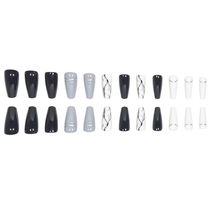 Artistic French Tip Press-On Nails Kalsten