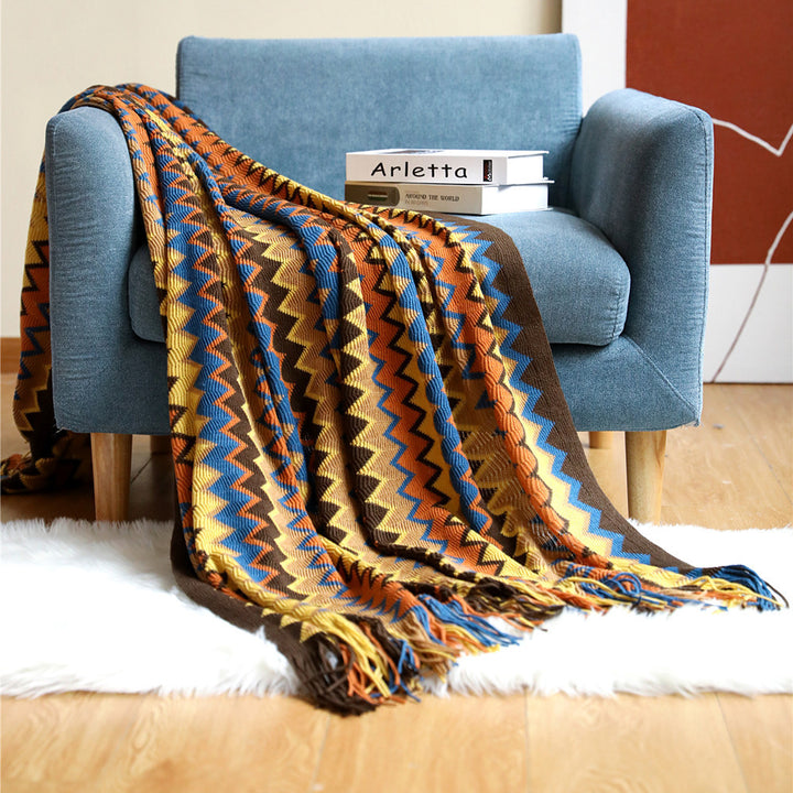 Zigzag Weave Throw Blanket Kalsten