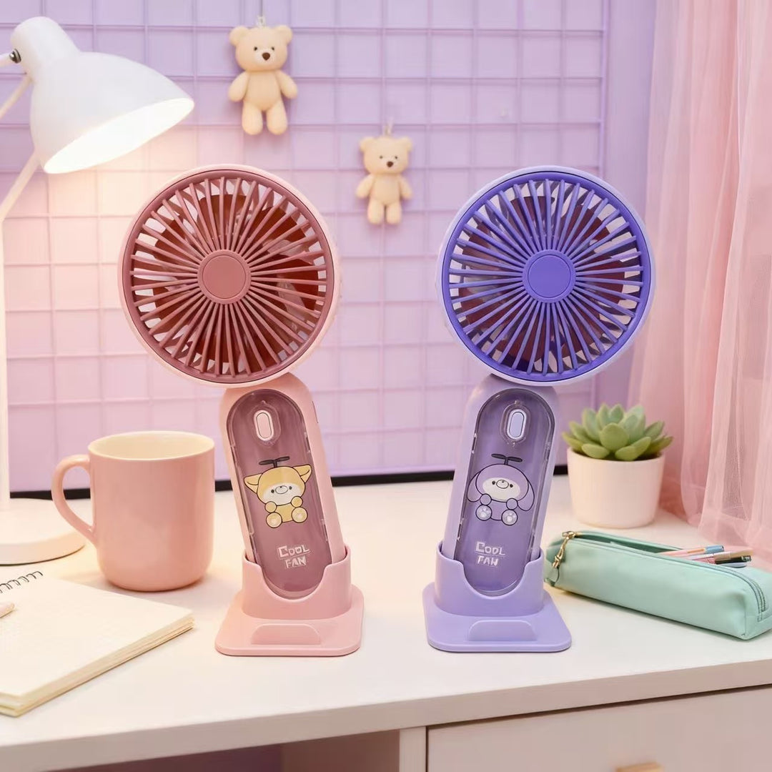 Women's Portable Hand Fan with Flexible Tilt Function and USB Charger Kalsten