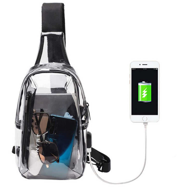 Transparent sling bag with practical multi-pocket design Kalsten