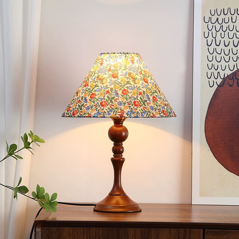 Contemporary Floral Patterned Table Lamp