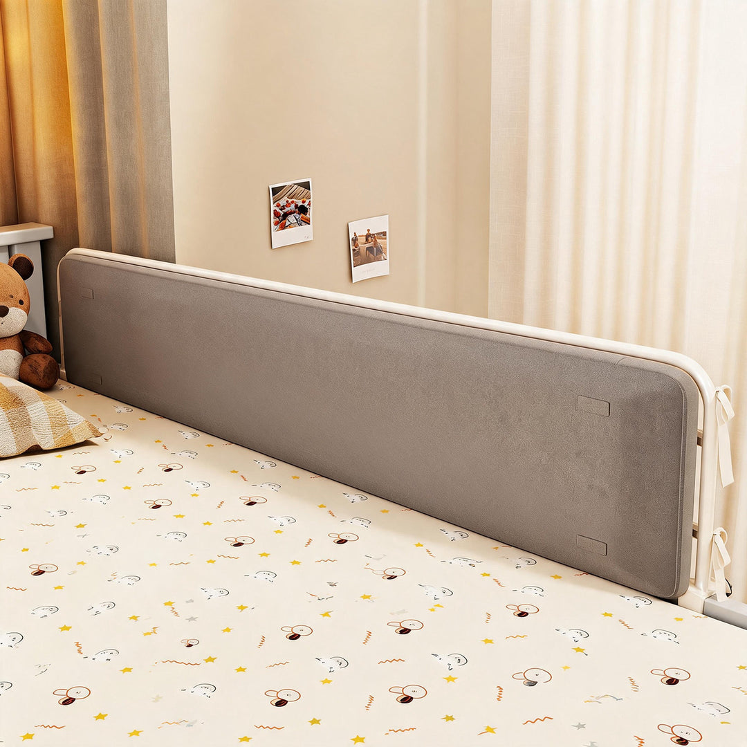 Padded Clamp-Mounted Bed Safety Rail with Fabric Panel