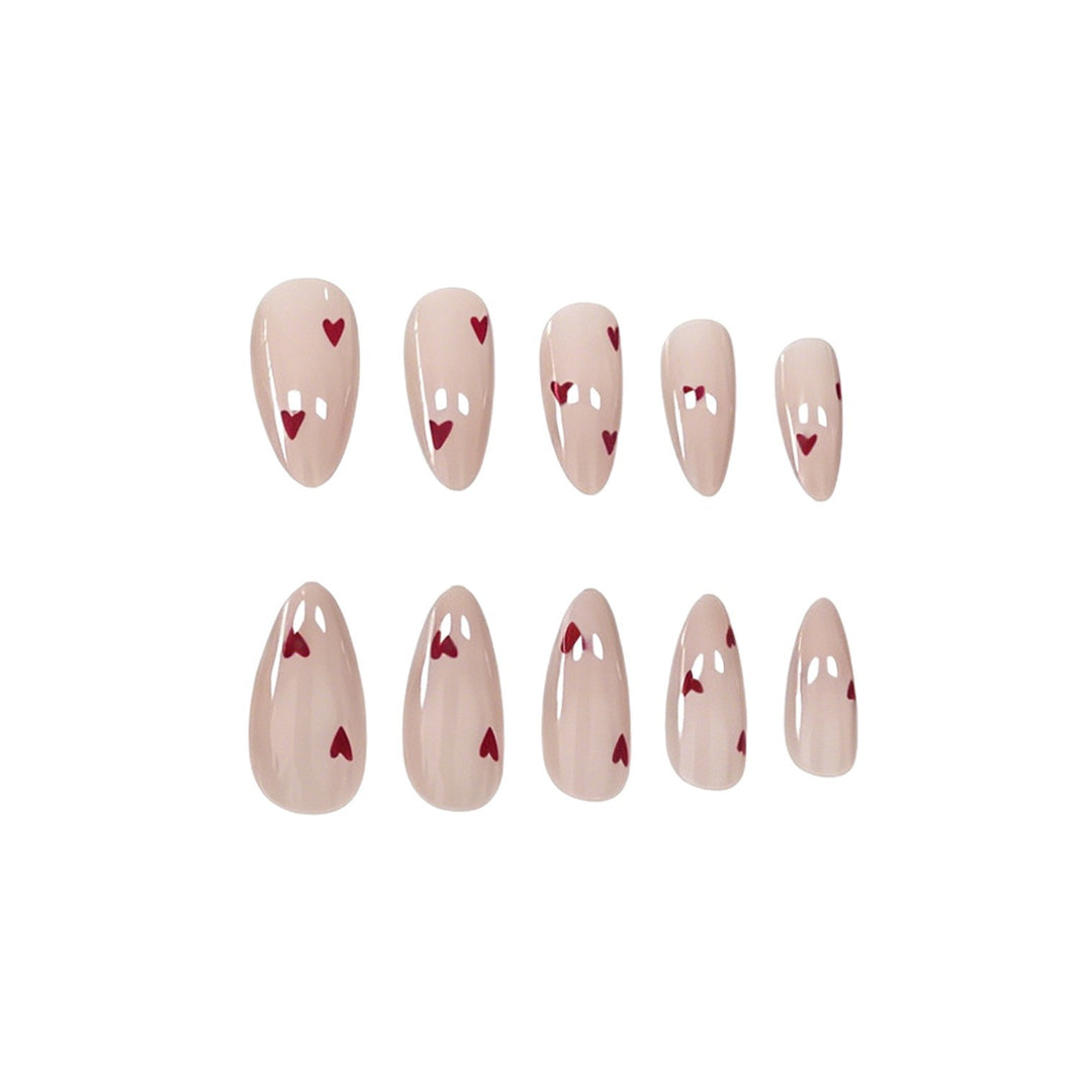 Heart-Design Acrylic Nail Enhancements Kalsten
