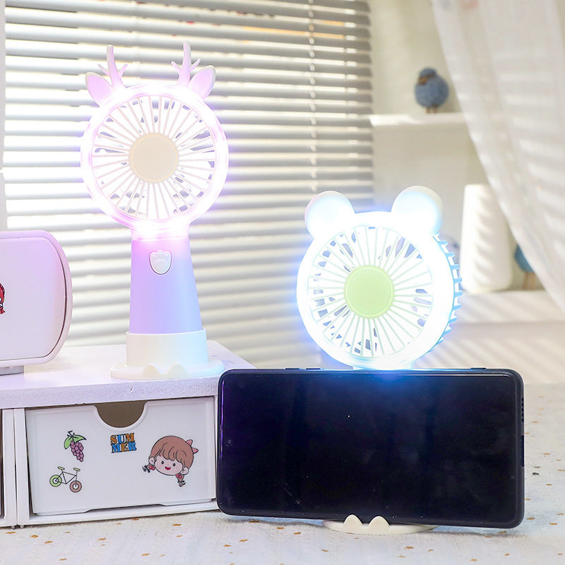 Women's Portable LED Fan in Cute Rabbit Design Kalsten