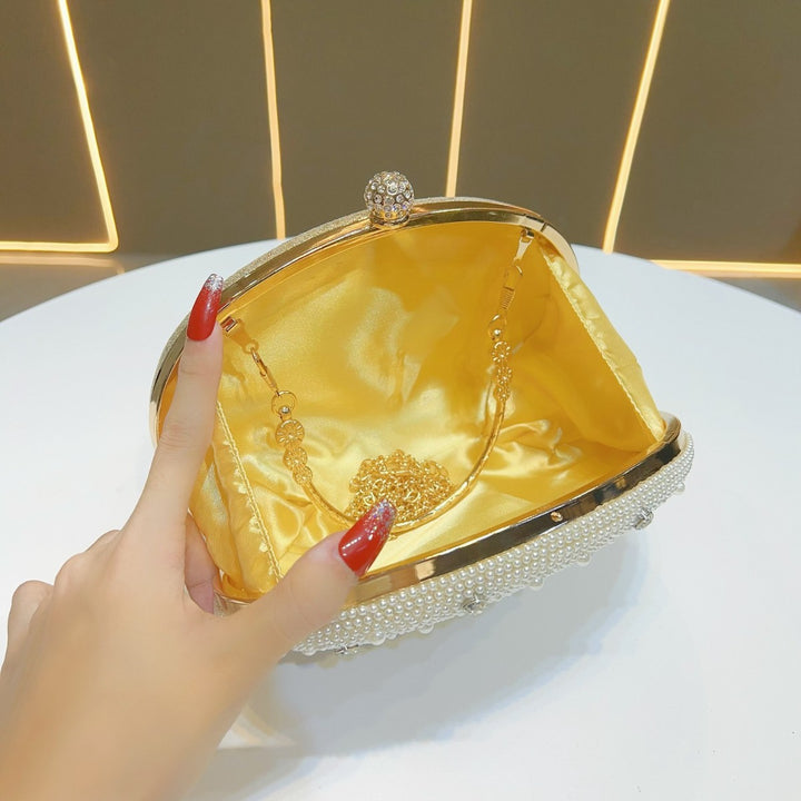 Pearled Decorative Evening Clutch