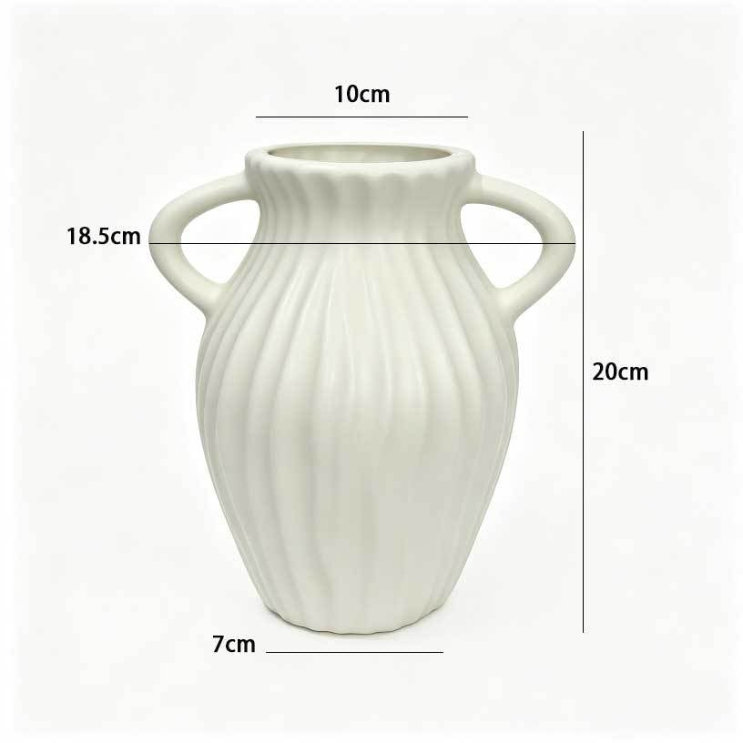 Textured Ribbed Decorative Vase Kalsten